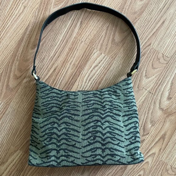 Bueno Handbags - Bueno Women Shoulder Bag Green/Black Bag Hand Bag Fabric Bag